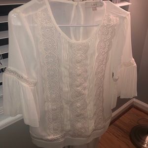 White loft blouse size small